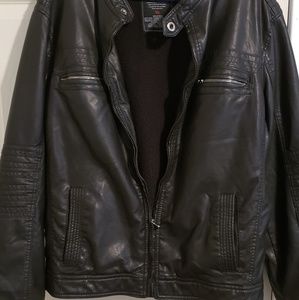Mens Faux Leather Coat